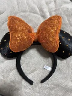 ディズニー カチューシャ オレンジリボン