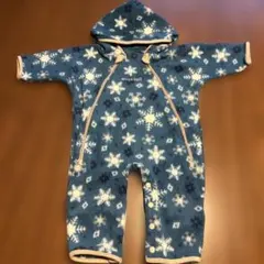 mont-bell 雪の結晶柄 フリースロンパース　カバーオール　モンベル