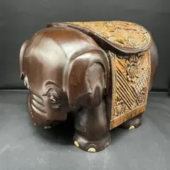 木製彫刻 象のオブジェ