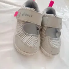 asics ベビーサンダル グレー/ピンク　14.0cm