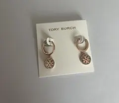 トリーバーチ　フープピアス　ピンクゴールド色