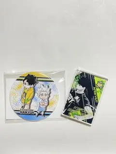 ハイキュー 佐久早聖臣 星海光来 コレクション缶バッジ ドミノ風アクキー