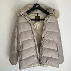 上級茶タグ！MONCLER ダウンジャケットレディース00 ベージュ ファー付