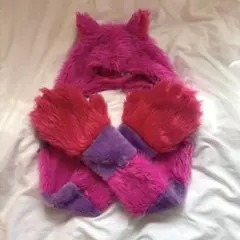 チェシャ猫 マフラーキャップ