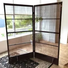 欅　衝立 衝立 ケヤキ 和風 昭和中期 108cm幅 アンティーク