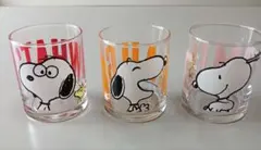 昭和レトロ　スヌーピー　ガラスコップ 3個セット