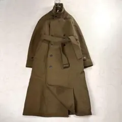 Steven Alan ダブルブレスト トレンチコート ウール混 ベルト 茶