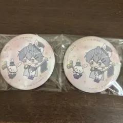 からぴち ヒロ サンリオコラボ 缶バッジ デフォ カラフルピーチ