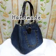 デニム生地 ころりんバッグ ハンドメイド