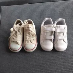 Nike スニーカー ホワイト14センチ　　コンバース15センチ　2足セット