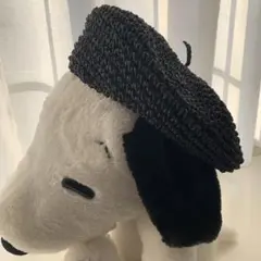 黒色夏用ベレー帽　約57cm