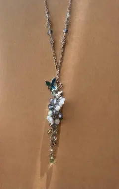 ANNA SUI ネックレス 蝶 バラ モチーフ 限定 アクアマリン 誕生石