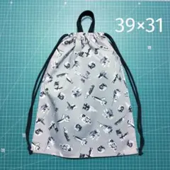体操着袋 39×31 宇宙柄 グレー