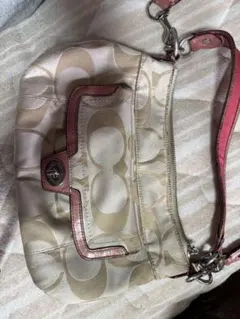 Coach ショルダーバッグ ベージュ ピンク