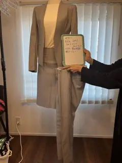 春夏用theory セオリー　3点スーツセット ジャケット　スカート　グレー