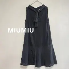 miumiu ミュウミュウ ラップワンピース パープル 38 アーカイブ - メルカリ