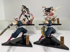 【フィギュア賞セミコンプセット①】一番くじ 鬼滅の刃～鬼の棲む街～4体まとめ売り