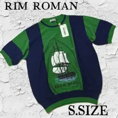 u27【RIM ROMAN】 メンズ 半袖ニット セーター Sサイズのサムネイル