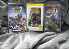 PSP モンスターハンター ポータブル 2nd 2ndG 3rd 3本 まとめ売