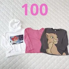 長袖トップス3枚まとめセット(100㎝)