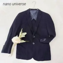 ナノユニバース　テーラードジャケット　ネイビー　S ジャケパン　ビジネス　通勤