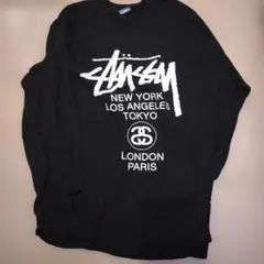 Stussy ワールドツアー 長袖Tシャツ ブラックのサムネイル