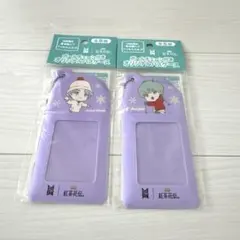 BTS 紅茶花伝 ボールチェーン付き オリジナル パスケース 2個セットのサムネイル