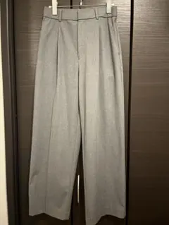 ユニクロ　タックワイドパンツ　グレーM