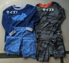 Carter's 恐竜柄 + Gap 迷彩柄のパジャマセット