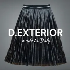 【美品】 D.EXTERIOR プリーツスカート チュール シルバー イタリア製のサムネイル