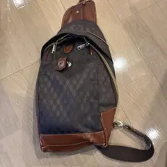 TAKEO KIKUCHI ショルダーバッグ ダークブラウン/ブラック