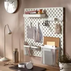 IKEA SKÅDIS スコーディス 有孔ボード, ホワイト, 56x56 cm