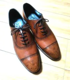 美品 PERFETTO ペルフェット クロコ ハラコ ウィングチップシューズ 美品 PERFETTO ペルフェット クロコ ハラコ ウィングチップ