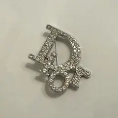 Dior ロゴブローチ ライトストーン付き ディオール 美品