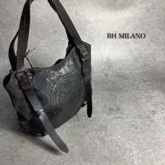 RH MILANO レザー　レディース　ショルダーバッグ　ブラック　大容量