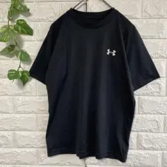 J2631アンダーアーマー Tシャツ YMD 140 黒 ロゴ スポーツウェア