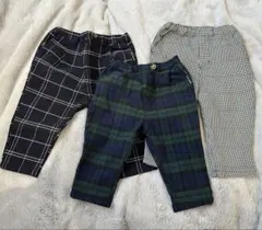 【新品未使用】petit main パンツ 3点セット 80