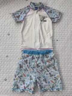 ラッシュガード　水着　ディズニー　ミッキー　セットアップ100cm バースデイ