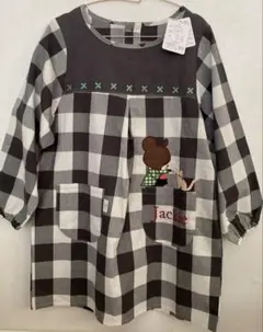 Jackie チェック柄エプロン the bears school