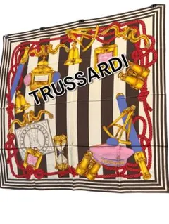 ロ*ー様 71611 ！TRUSSARDI ストライプデザイン スカーフ