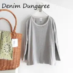 Denim Dungaree デニムダンガリー　レース襟ぐり　英字　カットソーのサムネイル