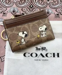 美品✴︎COACH X PEANUTS✴︎コーチ✴︎カード ID ケース スヌーピー✴︎