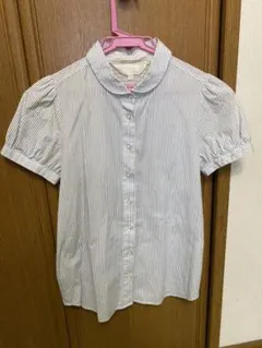 ストライプ　アニエスベー　Agnes.b voyage シャツ　半袖