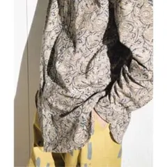 【India print】バンドカラーシャツ ペイズリー L 新品のサムネイル