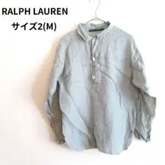 美品✨ ポロラルフローレン リネンシャツ 近年 長袖 麻100% テラコッタ