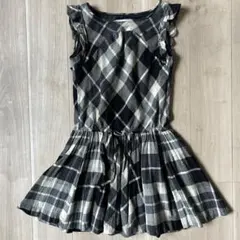 BURBERRY BLUE LABEL チェック柄ワンピース 38 ホース刺繍