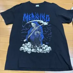 MEANING 骸骨 Tシャツ ブラック ヴィンテージ？