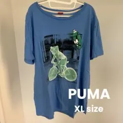PUMA プーマ メンズ　グラフィックTシャツ ブルー 自転車 タイガー　XLのサムネイル
