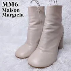 【美品✨】MM6 メゾンマルジェラ ショートブーツ ベージュ 38 チャンキーのサムネイル