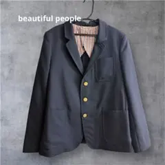 未使用beautiful people 金ボタン ブレザーテーラードジャケット紺